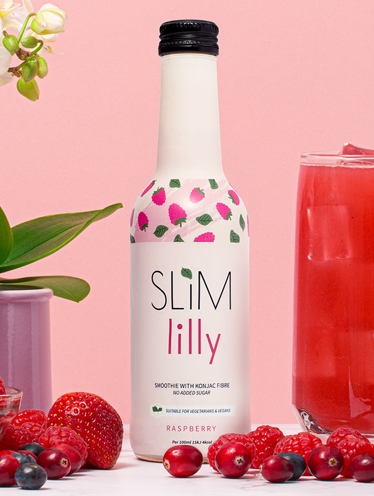 Box of Slim Lilly Raspberry Smoothie 4x250 ml