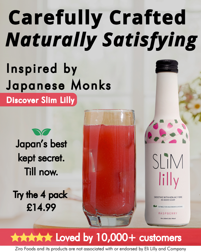 Box of Slim Lilly Raspberry Smoothie 4x250 ml