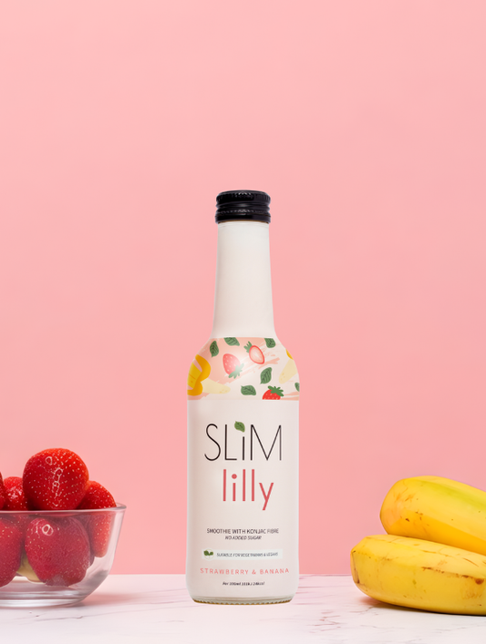 Box of Slim Lilly Strawberry & Banana Smoothie 4x250 ml