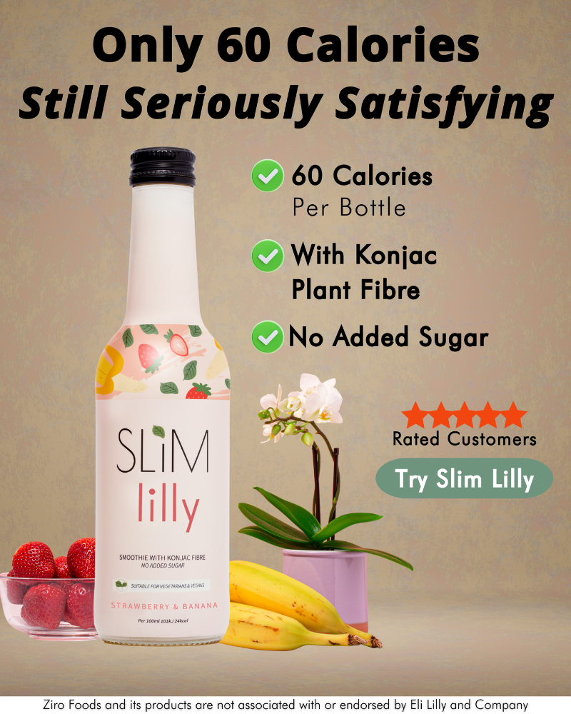 Box of Slim Lilly Strawberry & Banana Smoothie 4x250 ml
