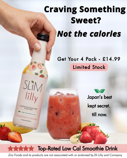 Box of Slim Lilly Strawberry & Banana Smoothie 4x250 ml