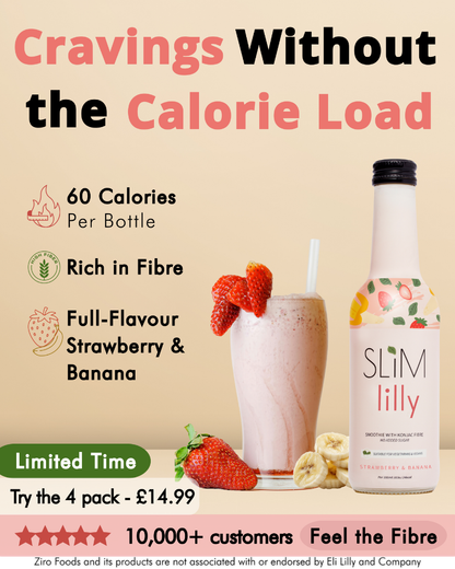 Box of Slim Lilly Strawberry & Banana Smoothie 4x250 ml