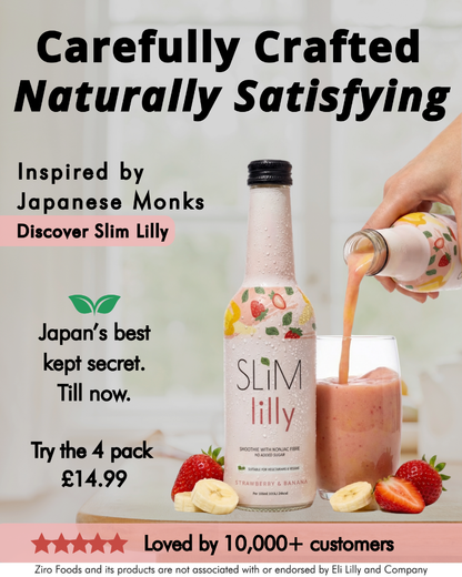 Box of Slim Lilly Strawberry & Banana Smoothie 4x250 ml
