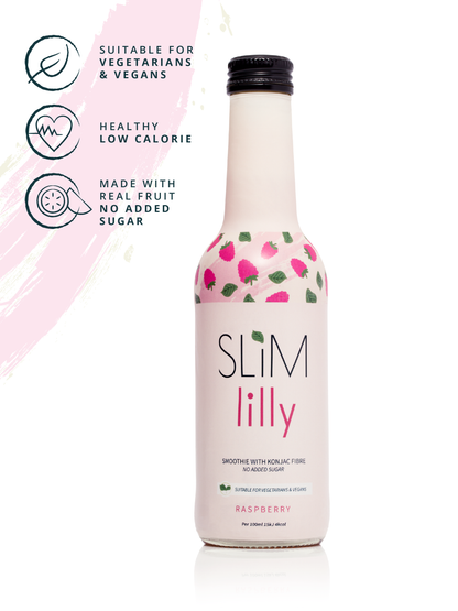 Box of Slim Lilly Raspberry Smoothie 6x250 ml