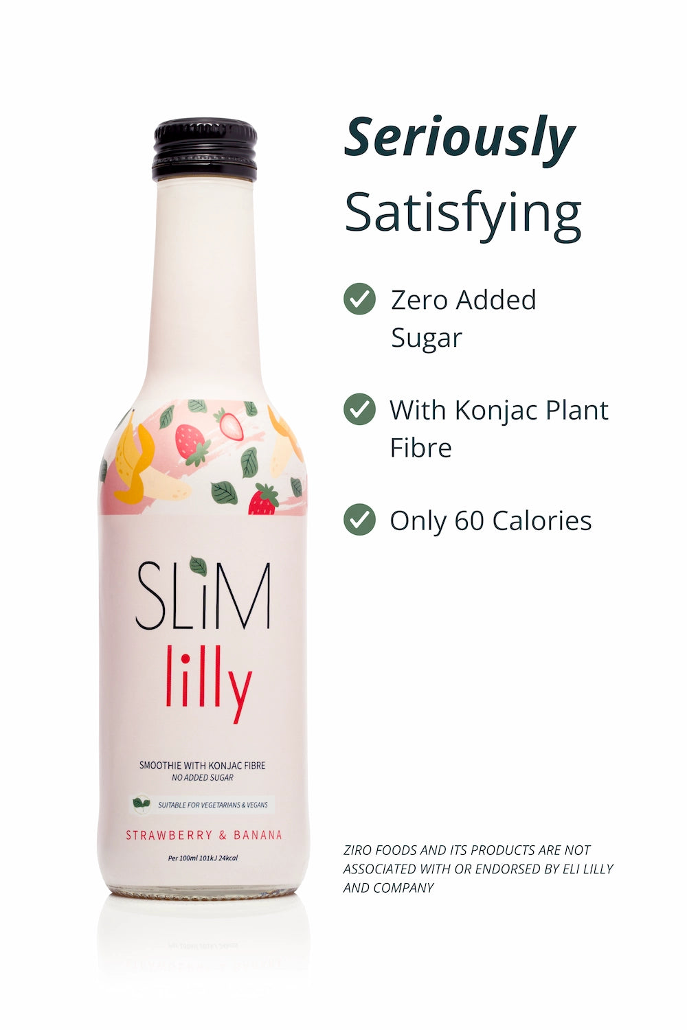 Box of Slim Lilly Strawberry & Banana Smoothie 4x250 ml
