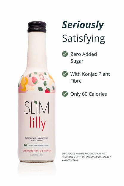 Box of Slim Lilly Strawberry & Banana Smoothie 4x250 ml